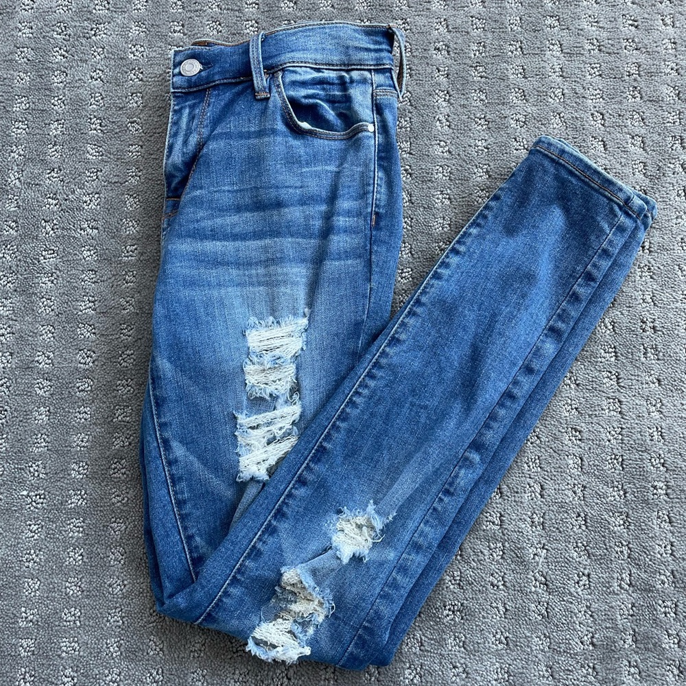 Pacsun Skinny Ripped Denim Jeans (25)